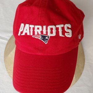 Patriots Football Cap Red Adjustable Lightweight